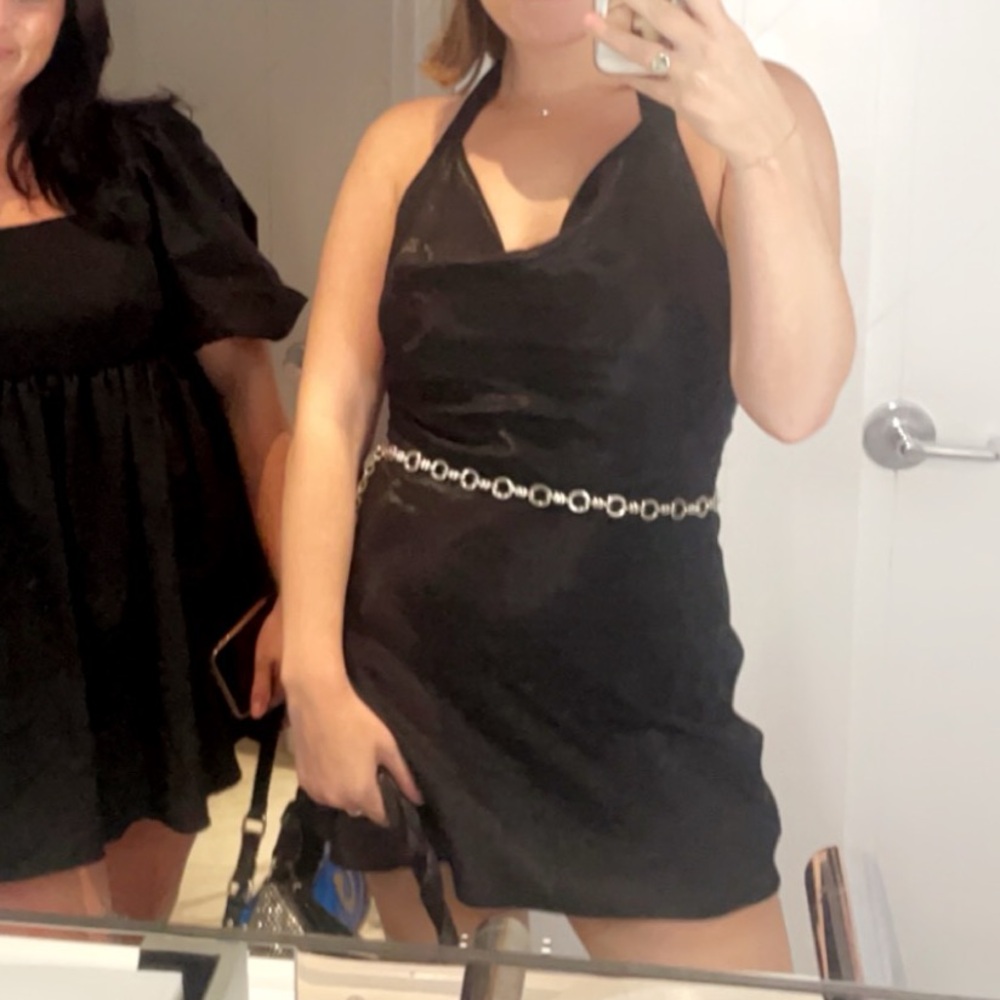 Black mini dress